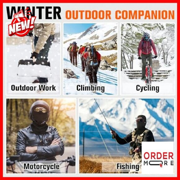 Windproof Thermal Fleece Balaclava Full Face Cover Ski Motorcycle main image 8